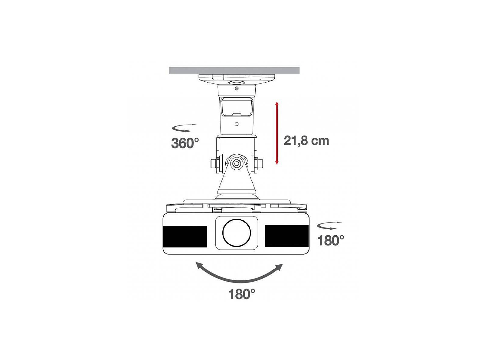 Techly Universal Projector Ceiling Mount Cm Kg White