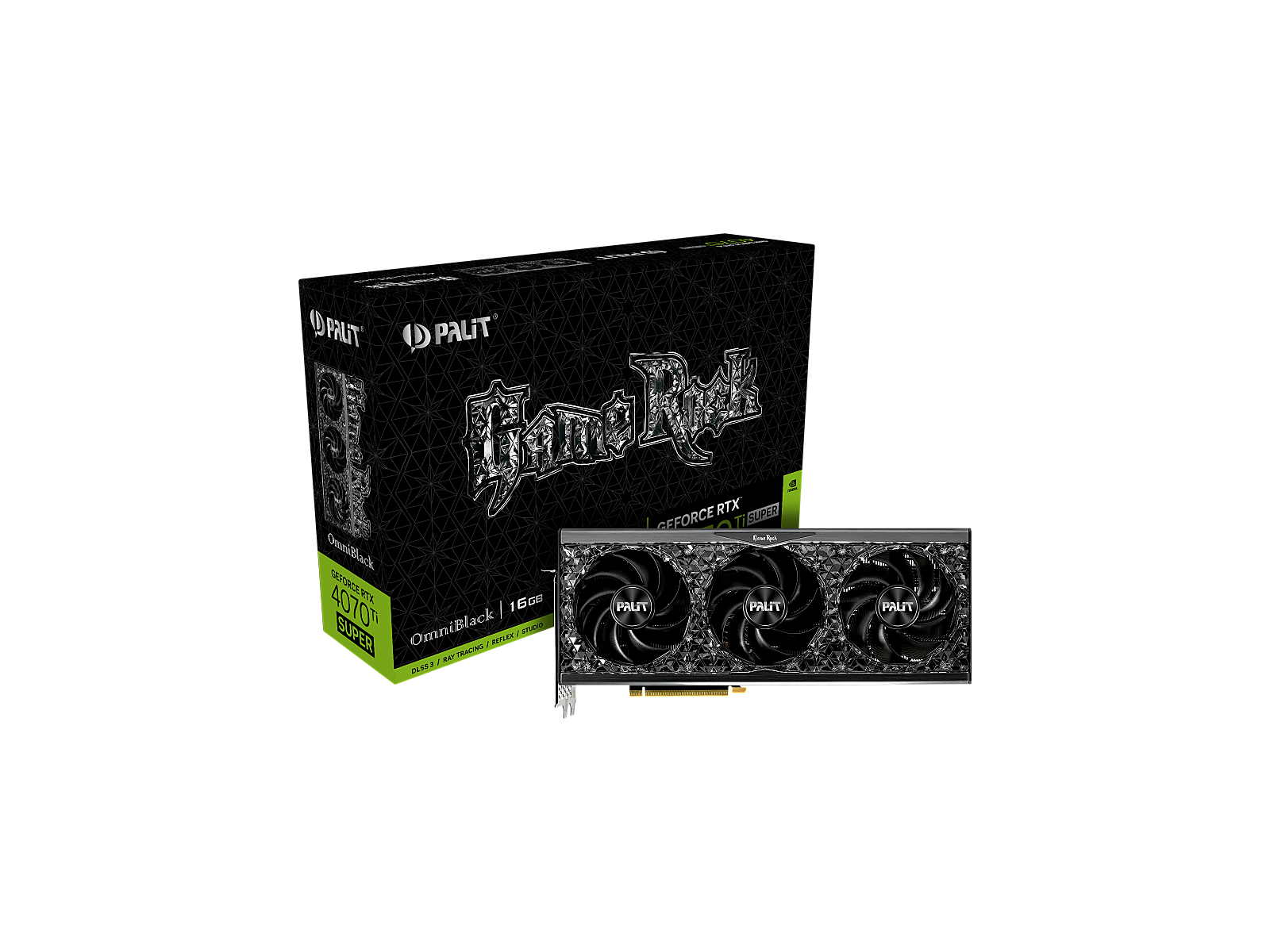 Palit GeForce RTX 4070 Ti SUPER, 16GB GDDR6X, GameRock OmniBlack (DLSS 3)  (NED47TS019T2-1020Q)