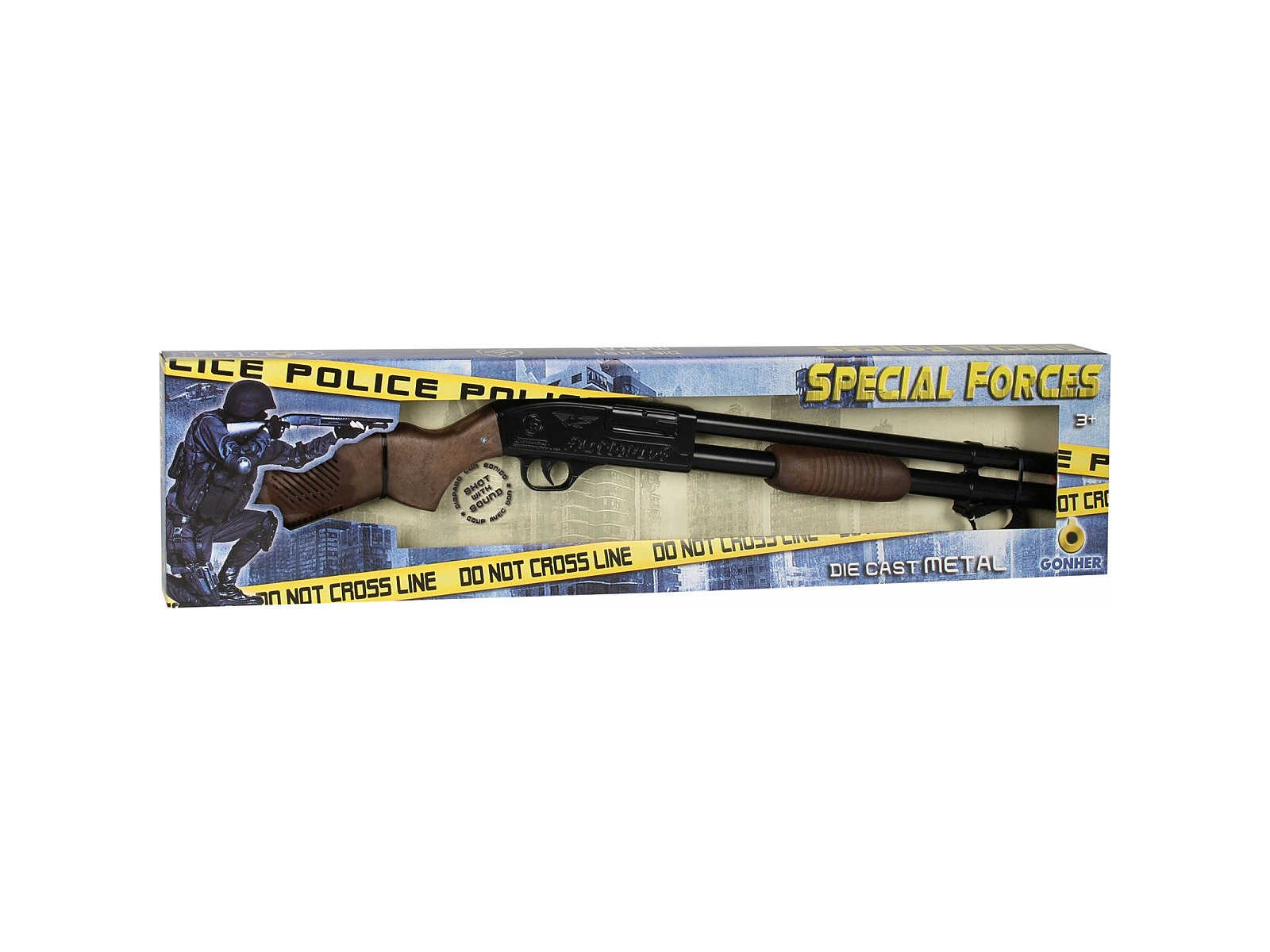 GONHER POLICE SHOTGUN – MEC. SOUND – BLACK 106/6 – King of Toys Online &  Retail Toy Shop