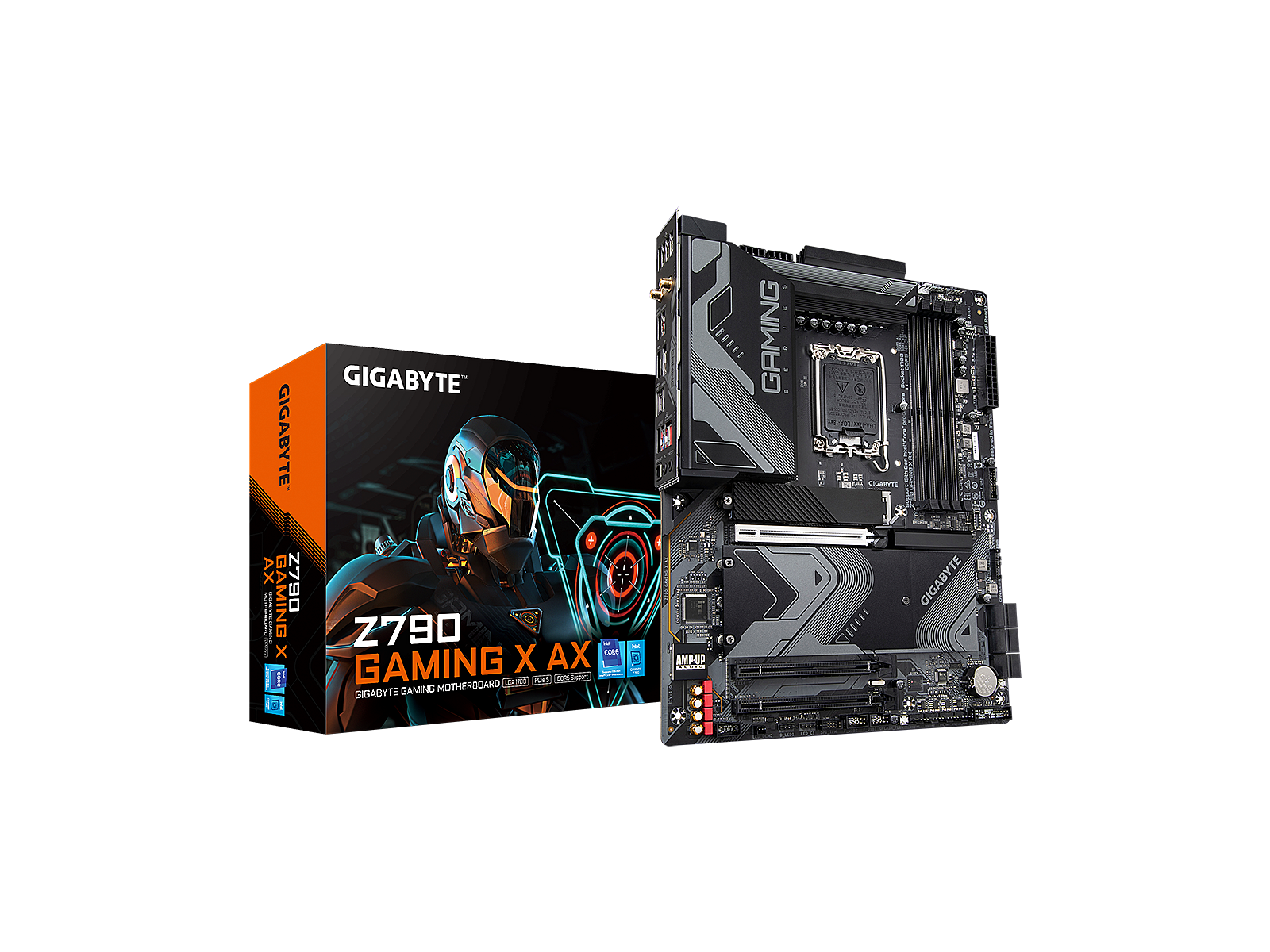  GIGABYTE Z790 Gaming X AX (LGA 1700/ Intel/ Z790/ ATX/ DDR5/  M.2/ PCIe 5.0/ USB 3.2 Gen2X2 Type-C/Intel Wi-Fi 6E/ 2.5GbE LAN/Q-Flash  Plus/EZ-Latch Plus/Gaming Motherboard) : Electronics