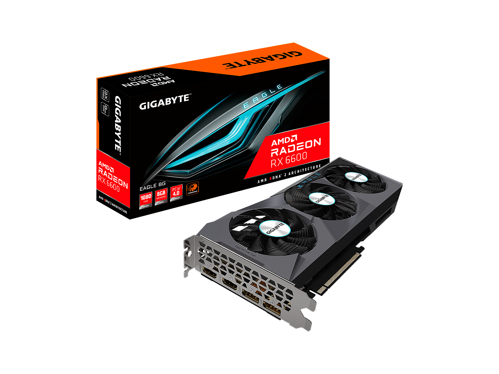 Gigabyte Radeon RX 6600, 8GB GDDR6, Eagle (GV-R66EAGLE-8GD)