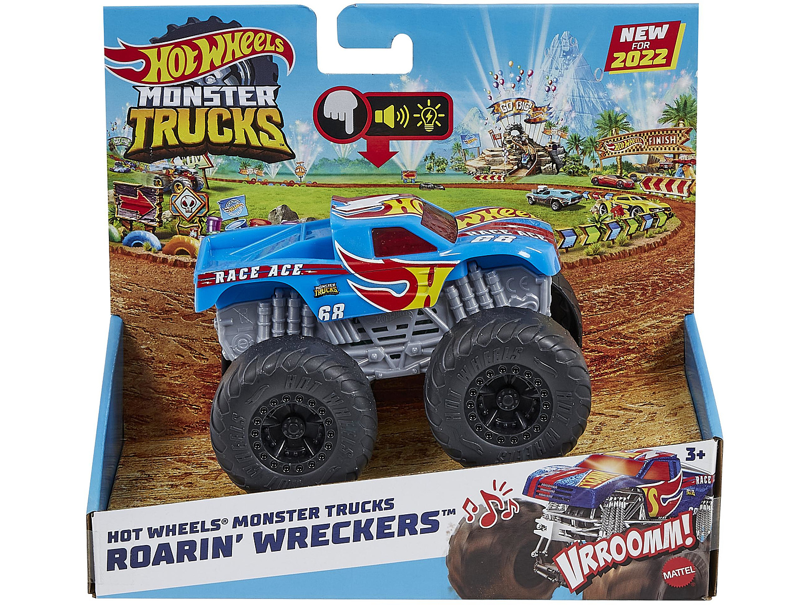 Hot Wheels Monster Trucks Roarin' Wreckers, 1:43 Scale Mega-Wrex