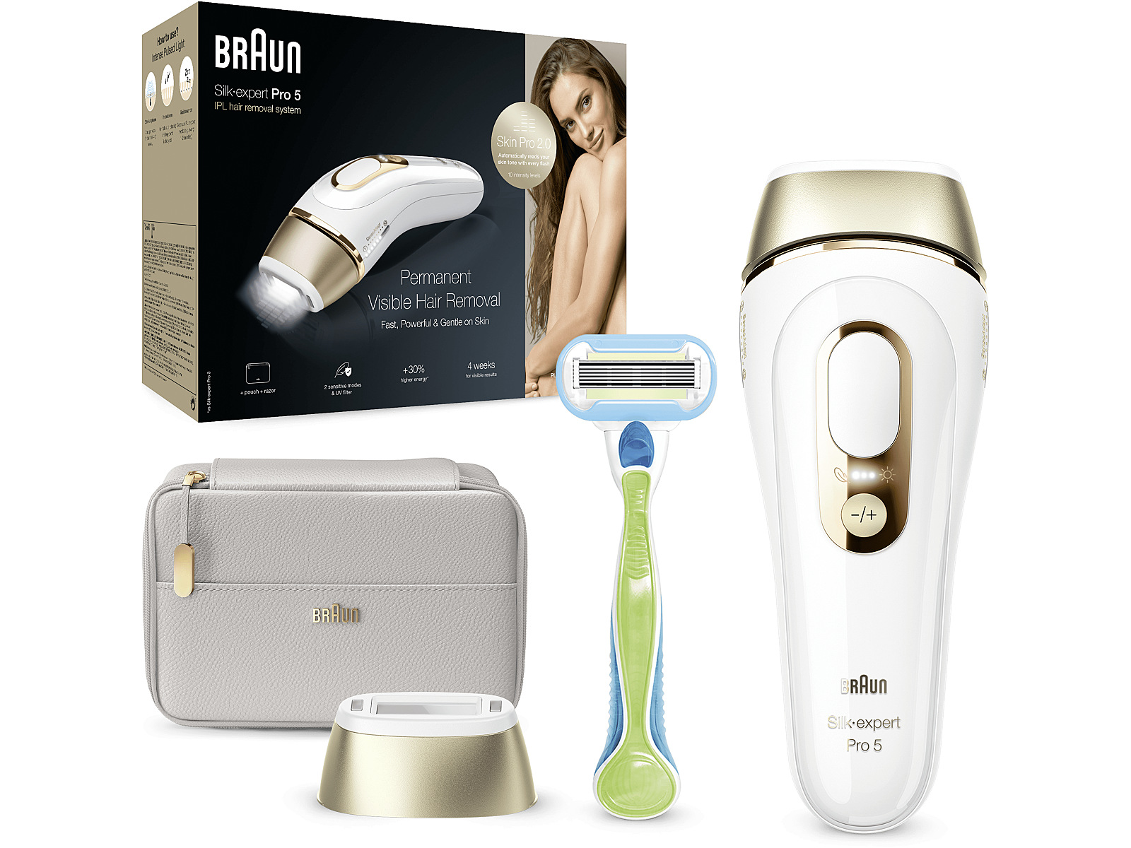 Braun IPL Silk-Expert Pro 5, Visible Hair Removal With Pouch, 1