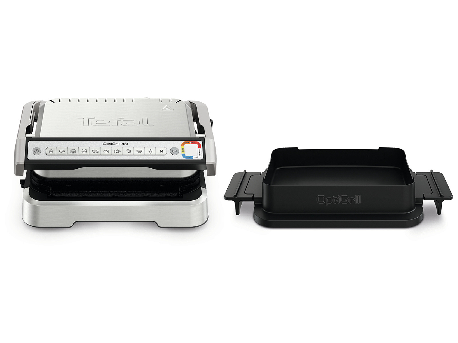 Tefal OptiGrill 4-in-1 GC774D Intelligent Combo Grill, Stainless Steel -  Worldshop