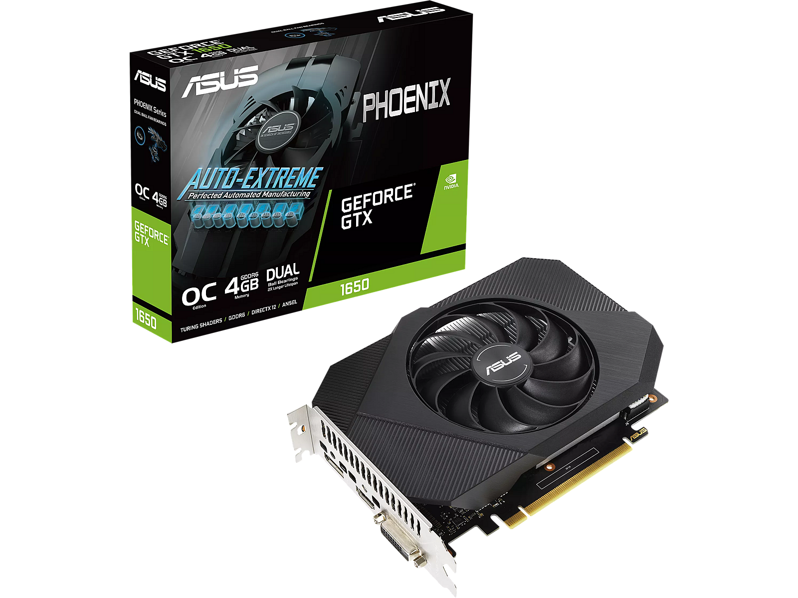 Asus GeForce GTX 1650, 4GB GDDR6, Phoenix OC P V2 (PH-GTX1650