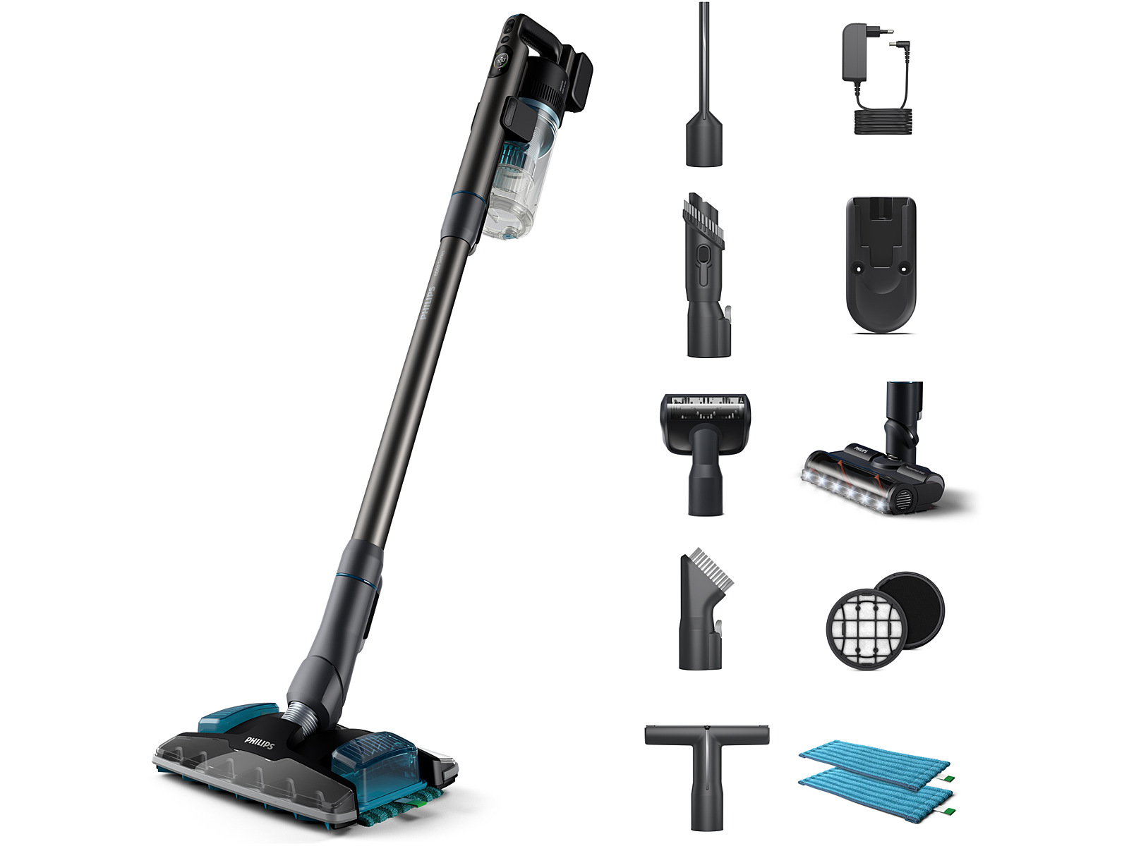 Philips XC8055/01 Aqua Plus Vacuum cleaner, Handstick, Cordless, Black ...