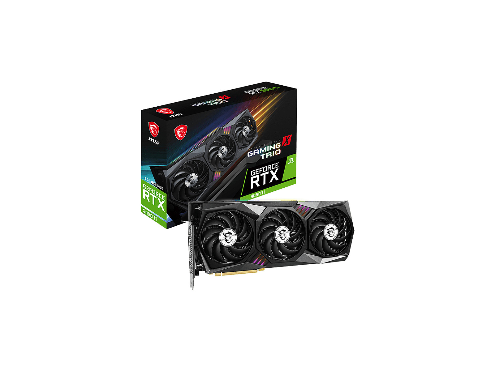 MSI GeForce RTX 3060 Ti, 8GB GDDR6X, GAMING X TRIO (GEFORCE RTX