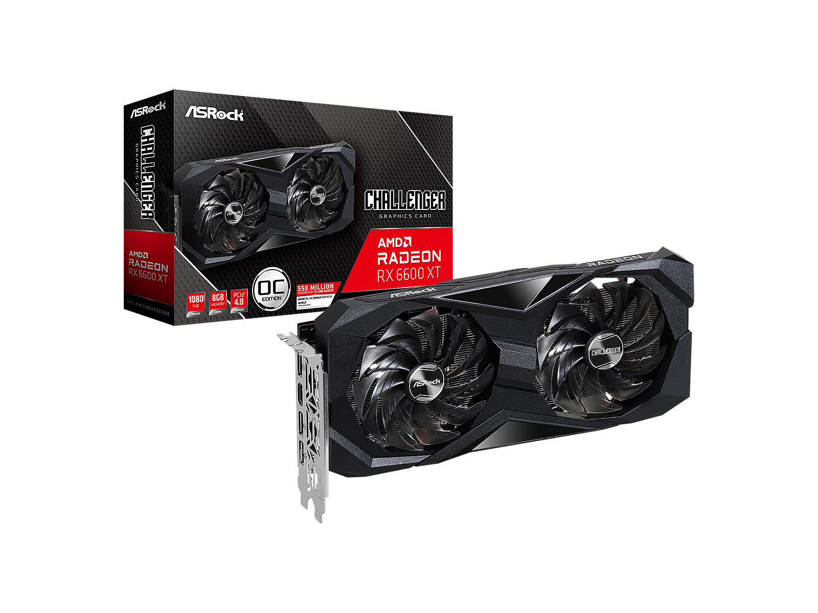 Asrock Radeon RX 6600 XT, 8GB GDDR6, Challenger D OC (RX6600XT CLD 