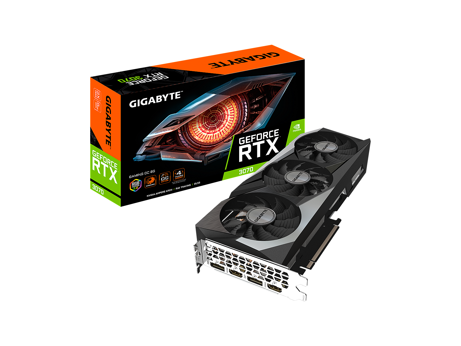 Gigabyte GeForce RTX 3070, 8GB GDDR6, Gaming OC rev. 2.0 (LHR)  (GV-N3070GAMING OC-8GD 2.0)