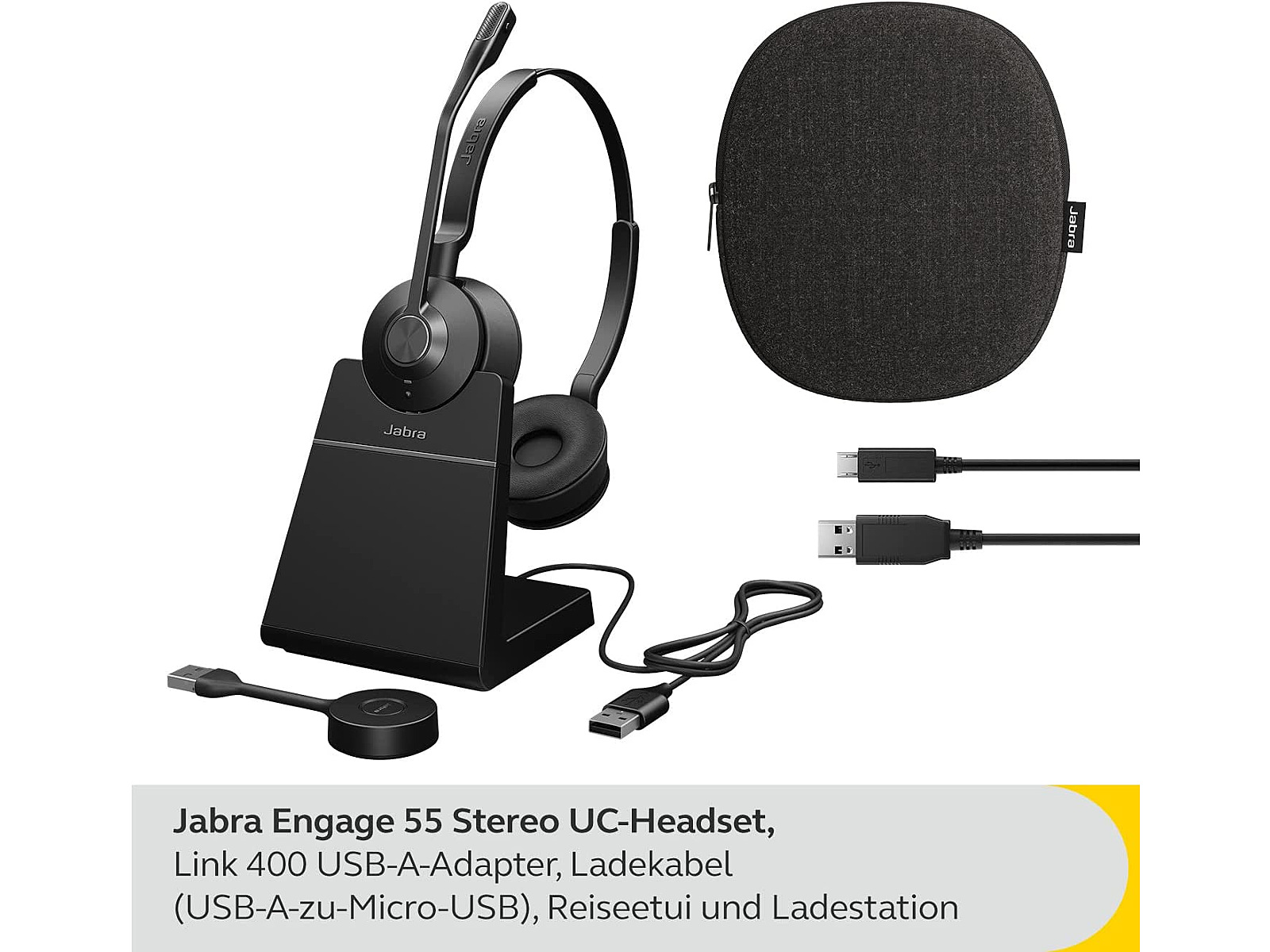 Jabra ENGAGE 55 MS STEREO USB-C WITH CHARGING STAND EMEA/APAC (9559-475-111)