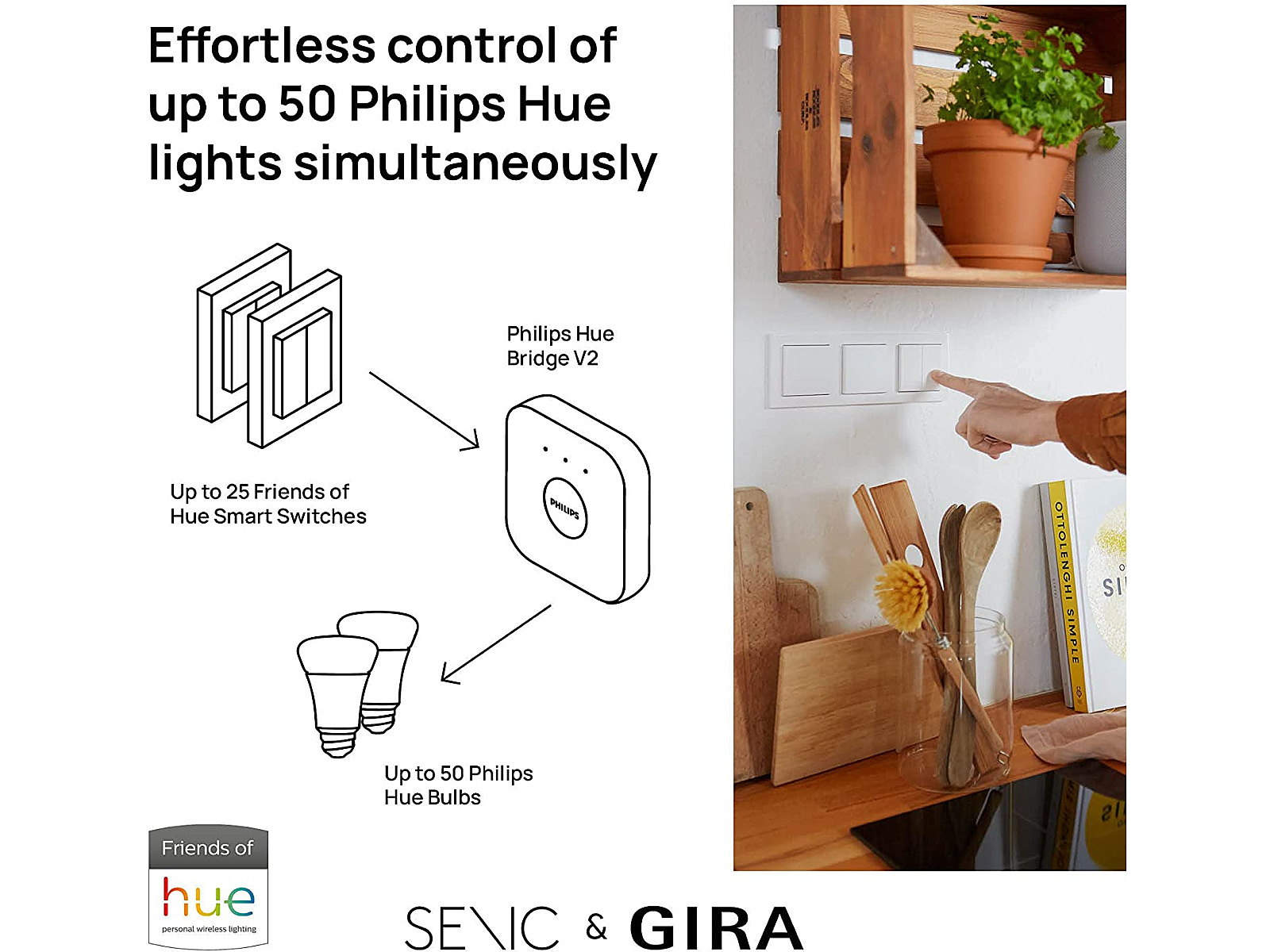 gira senic friends of hue outdoor smart switch