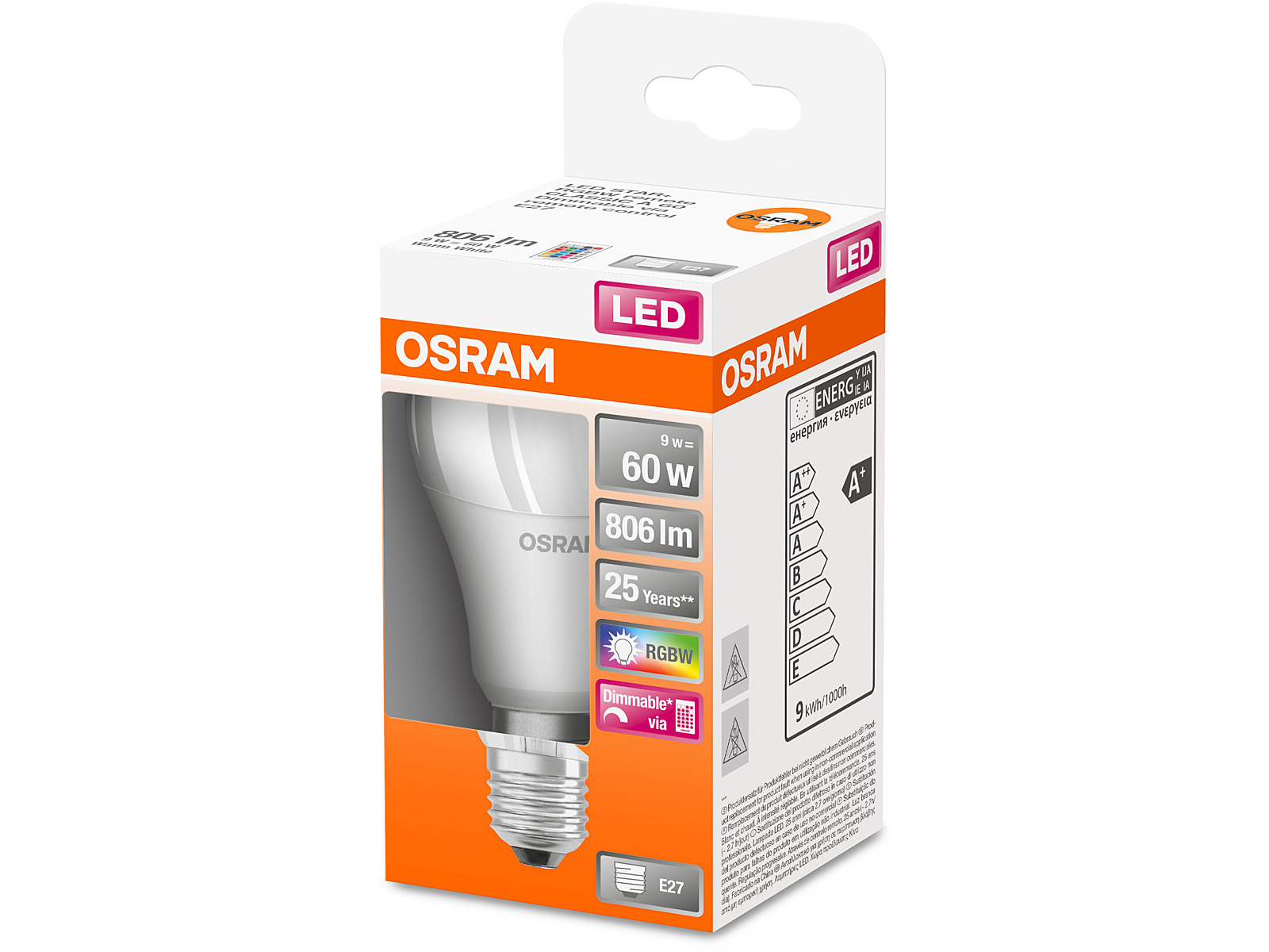 Osram led. Лампа светодиодная Osram led Star Classic 827, e27, a60, 9вт. Osram led Star e27 806 LM. Osram led Star Classic a 60 9w/827. Led RGBW Lamp e27 60w.