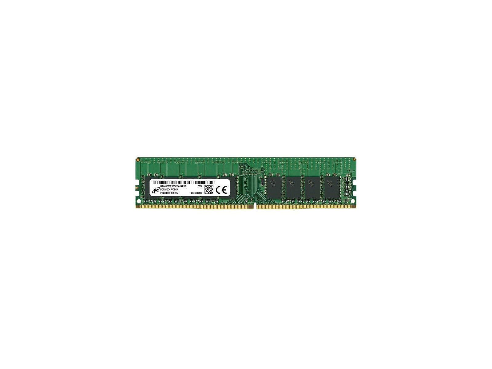 Micron 16GB DDR4-3200 ECC UDIMM 1Rx8 CL22 | MTA9ASF2G72AZ-3G2R 