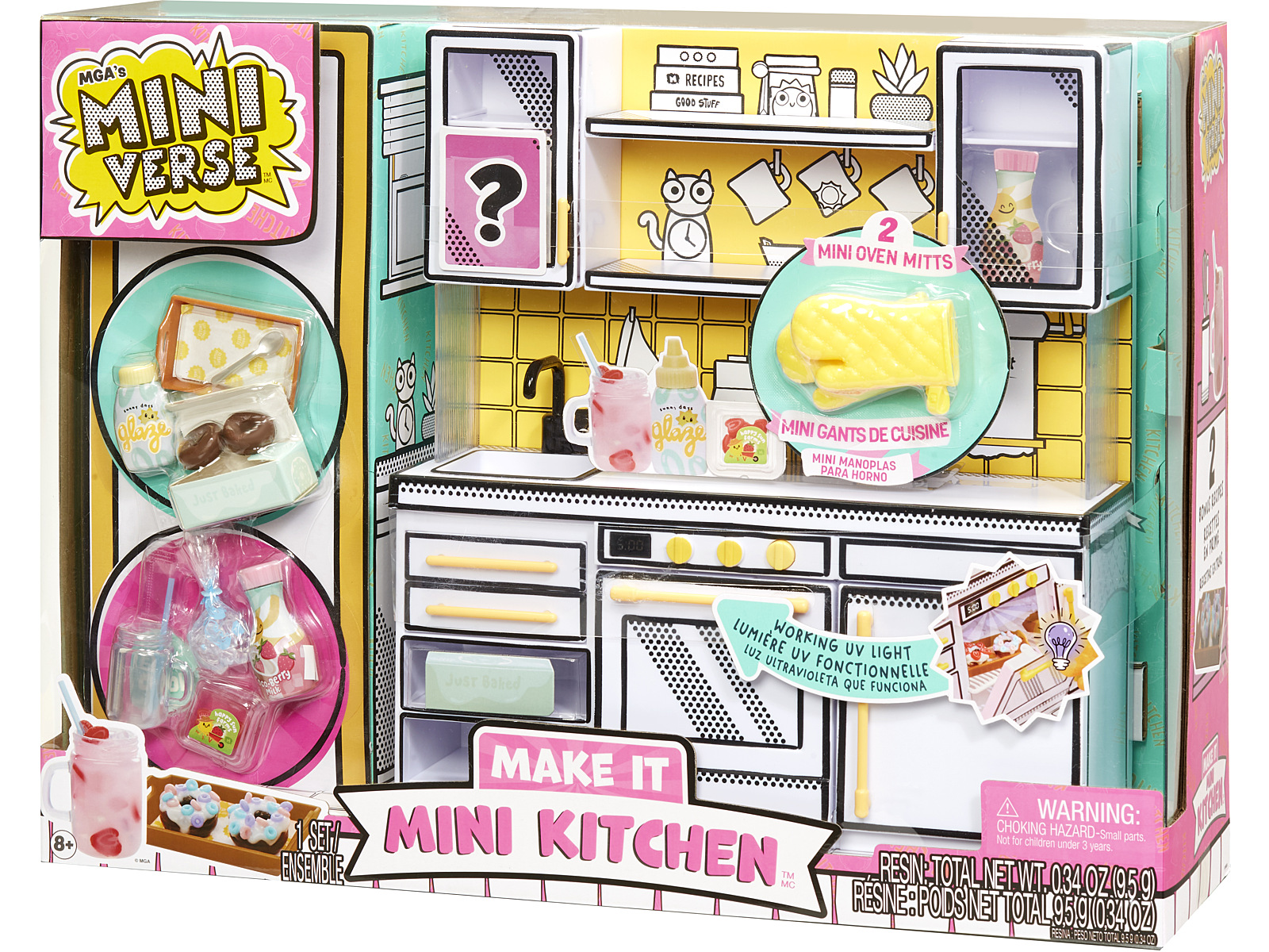  MGA's Miniverse Make It Mini Kitchen, Kitchen Playset, w/ UV  Light, Collectibles, DIY, Resin Play, Exclusive, Mystery Recipe, Mini Oven  Mitts, NOT EDIBLE, 8+ : Toys & Games
