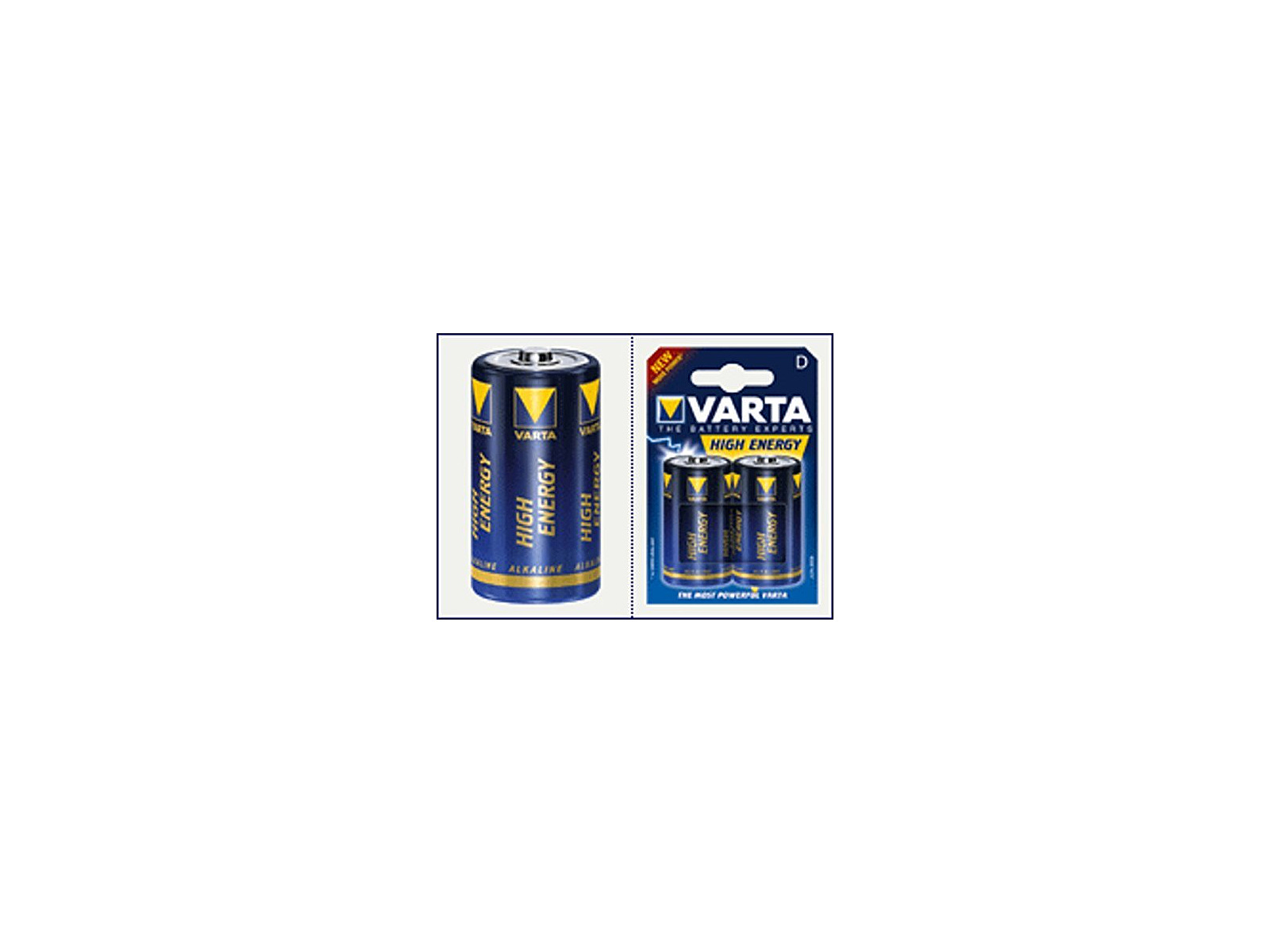 Varta Alkaline Battery ~ 1.5V ~ LR20 ~ Type D ~ Energy (2pcs)