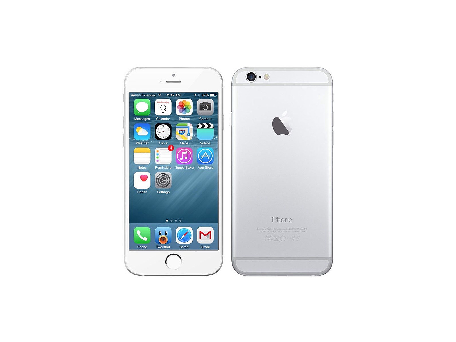Apple iPhone 6s, 128GB, Silver (MKQU2)