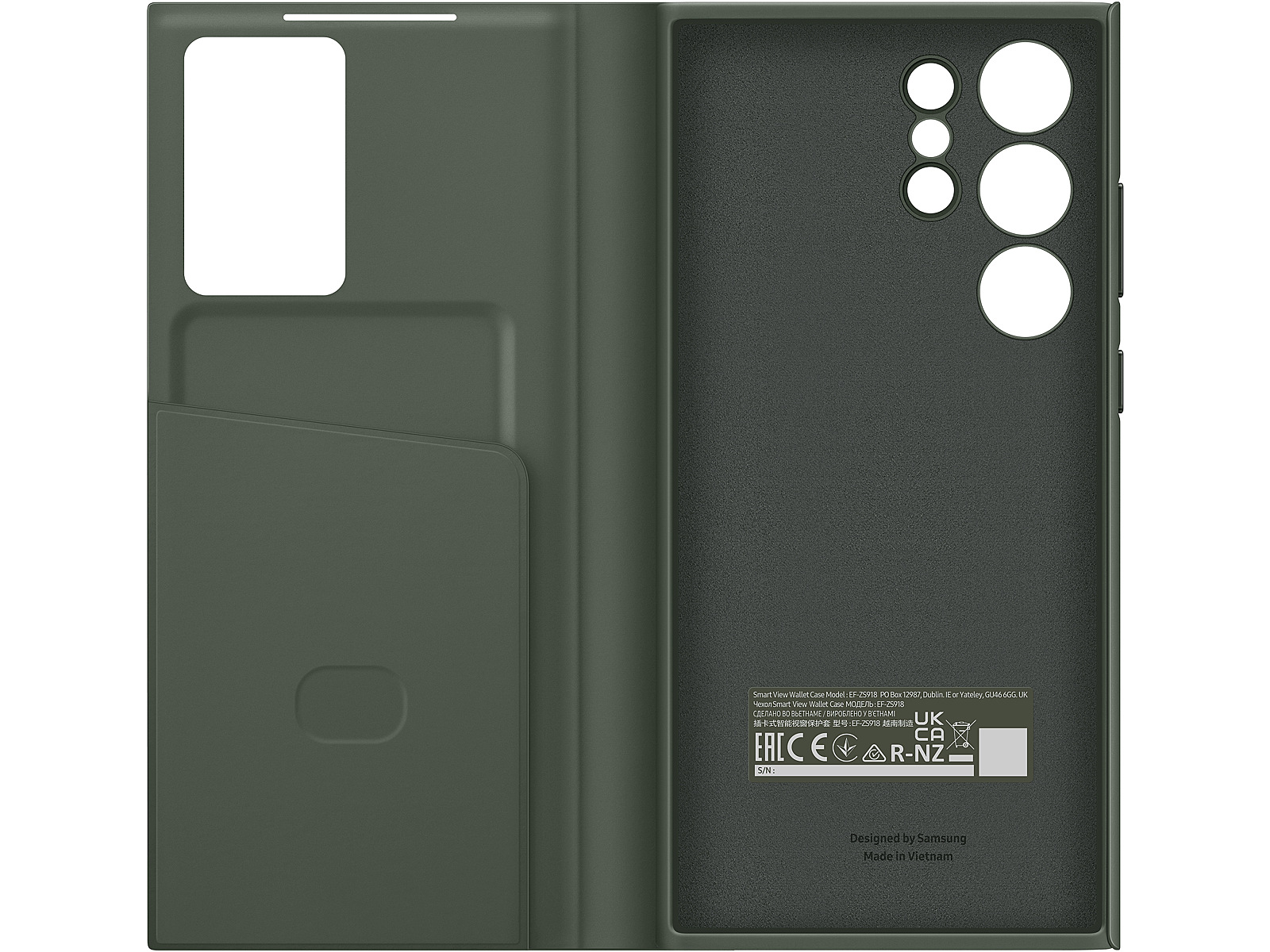 Samsung Smart View Wallet Case für Galaxy S23 Ultra, Green (EF