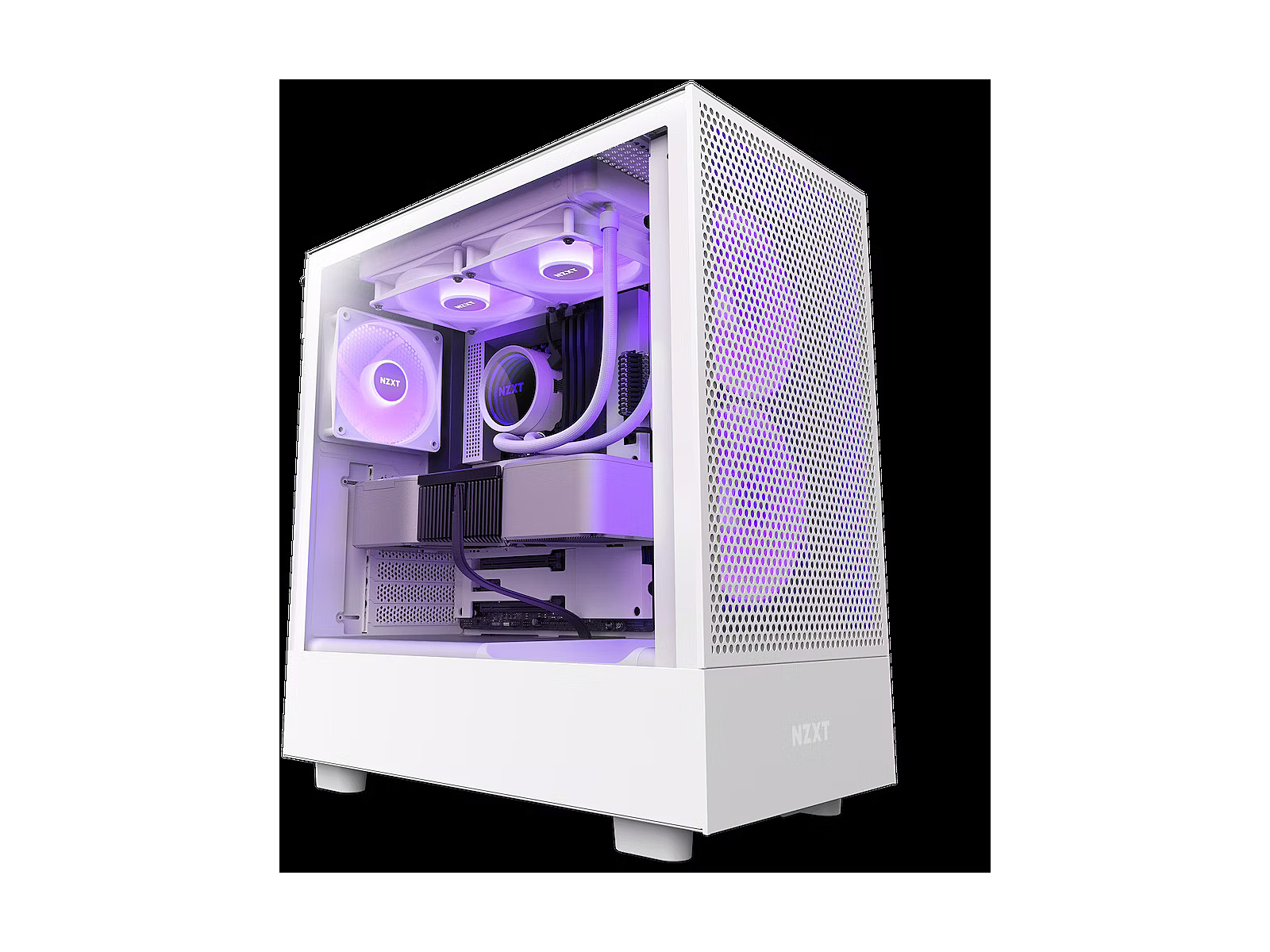 NZXT H5 Flow RGB, Tempered Glass, White (CC-H51FW-R1)