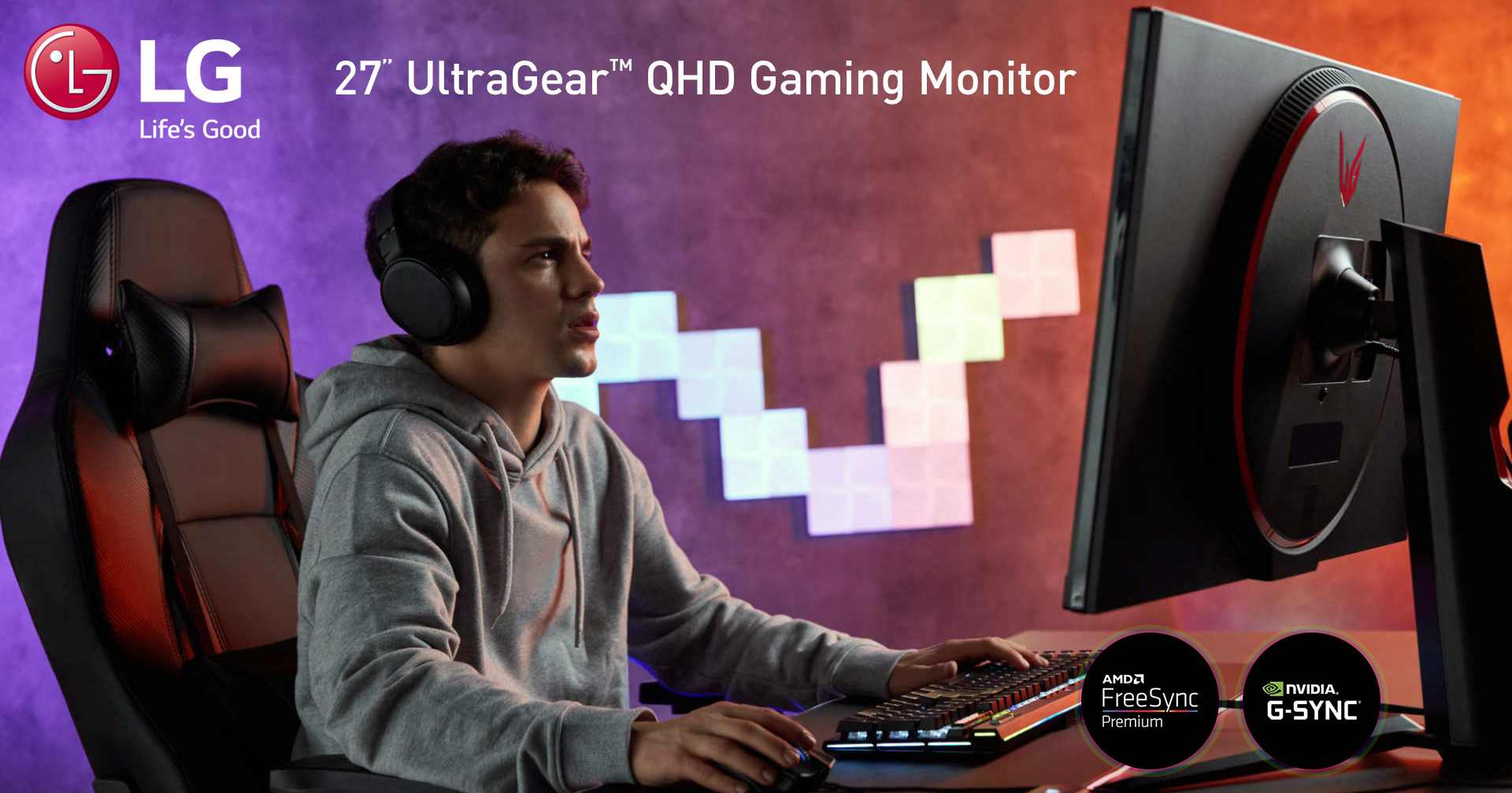 27” UltraGear™ QHD Gaming Monitor with 165Hz Refresh Rate - 27GR75Q-B